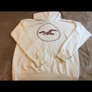 White hollister hoodie